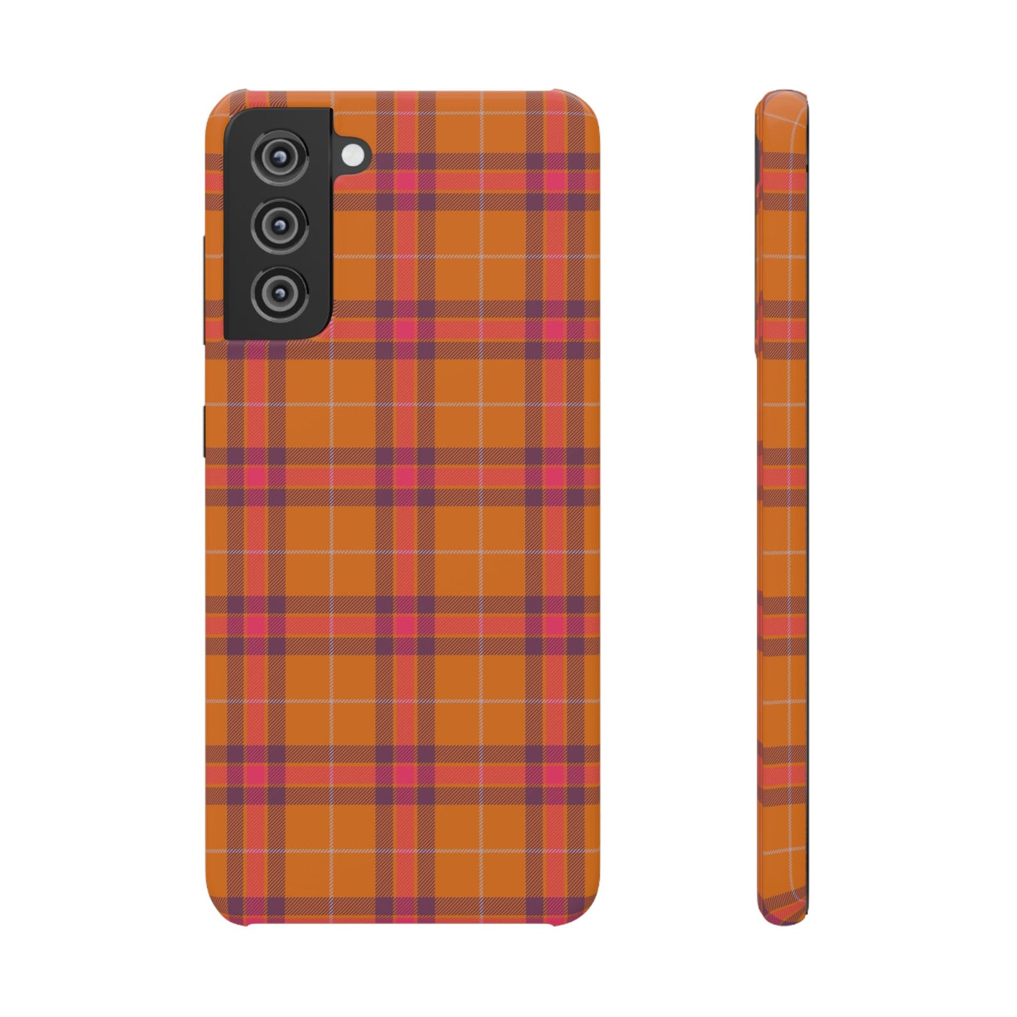 Orange Plaid Snap Phone Case — Autumn Plaid Phone Case