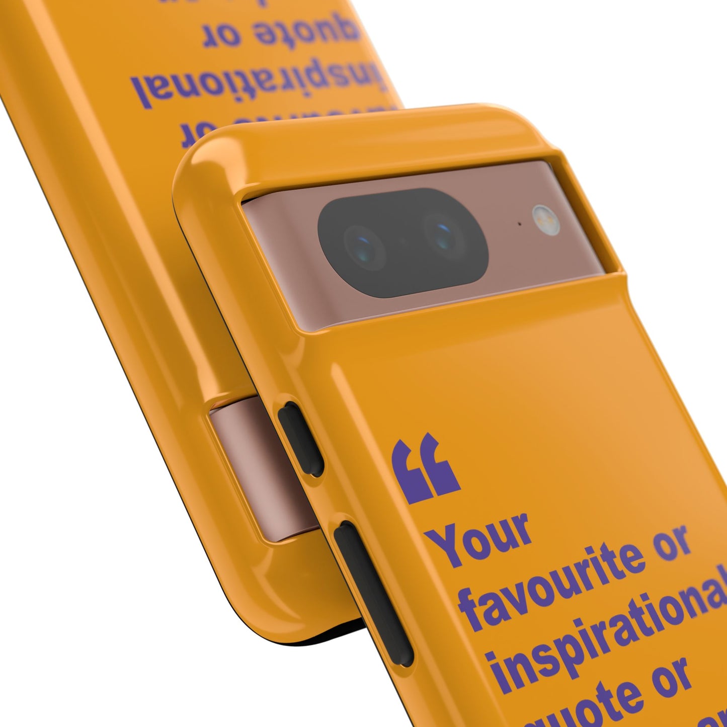 Quote Tough Phone Case — Customisable Inspirational Text Protective Cover for Apple iPhone, Samsung Galaxy and Google Pixel.