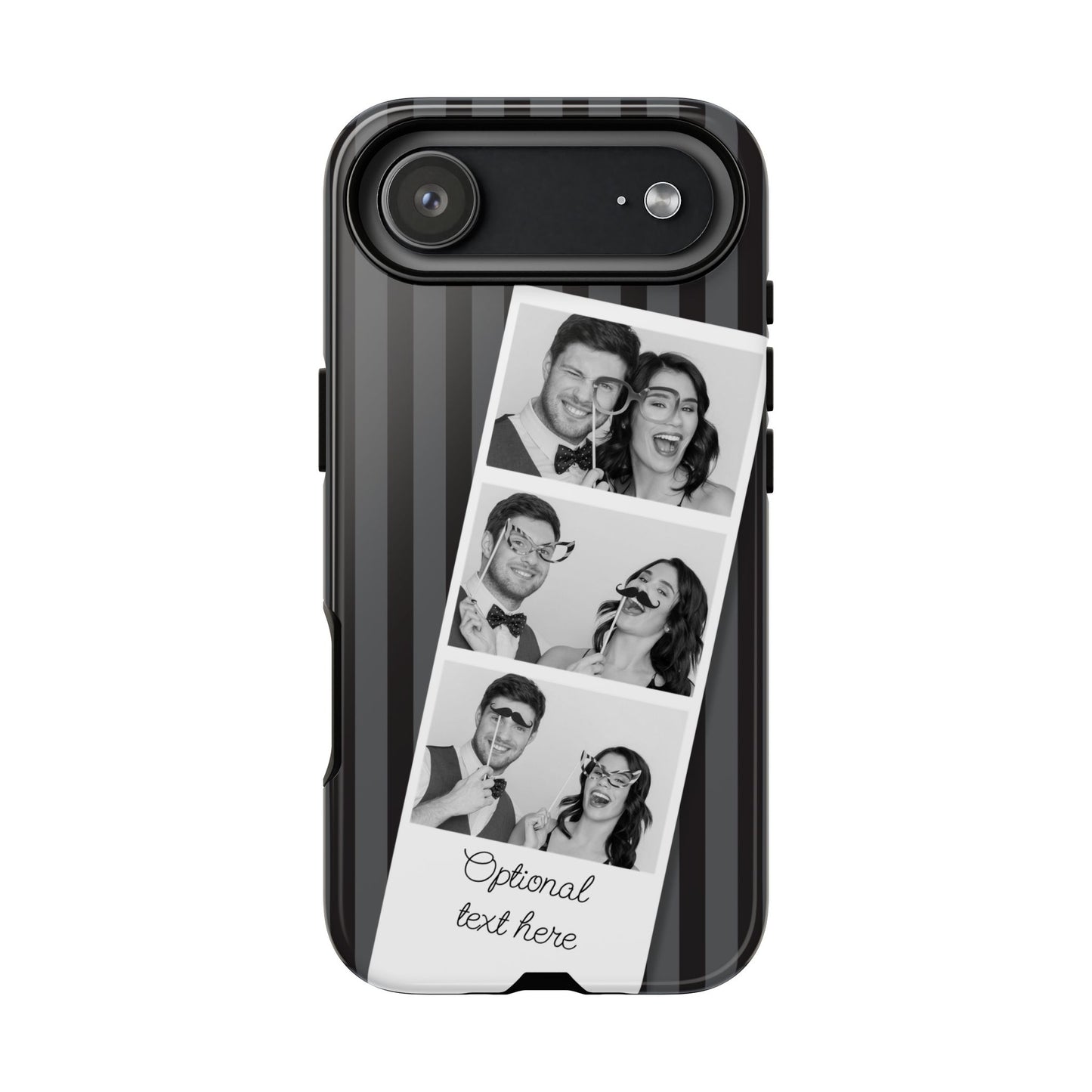Customisable Three Image Retro Photobooth Design Tough Case for Apple iPhone, Samsung Galaxy and Google Pixel.