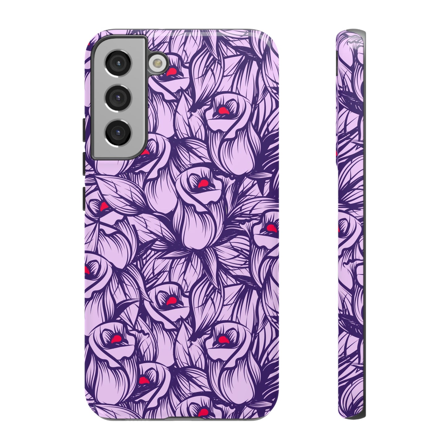 Botanical Floral Purple Rose Phone Case