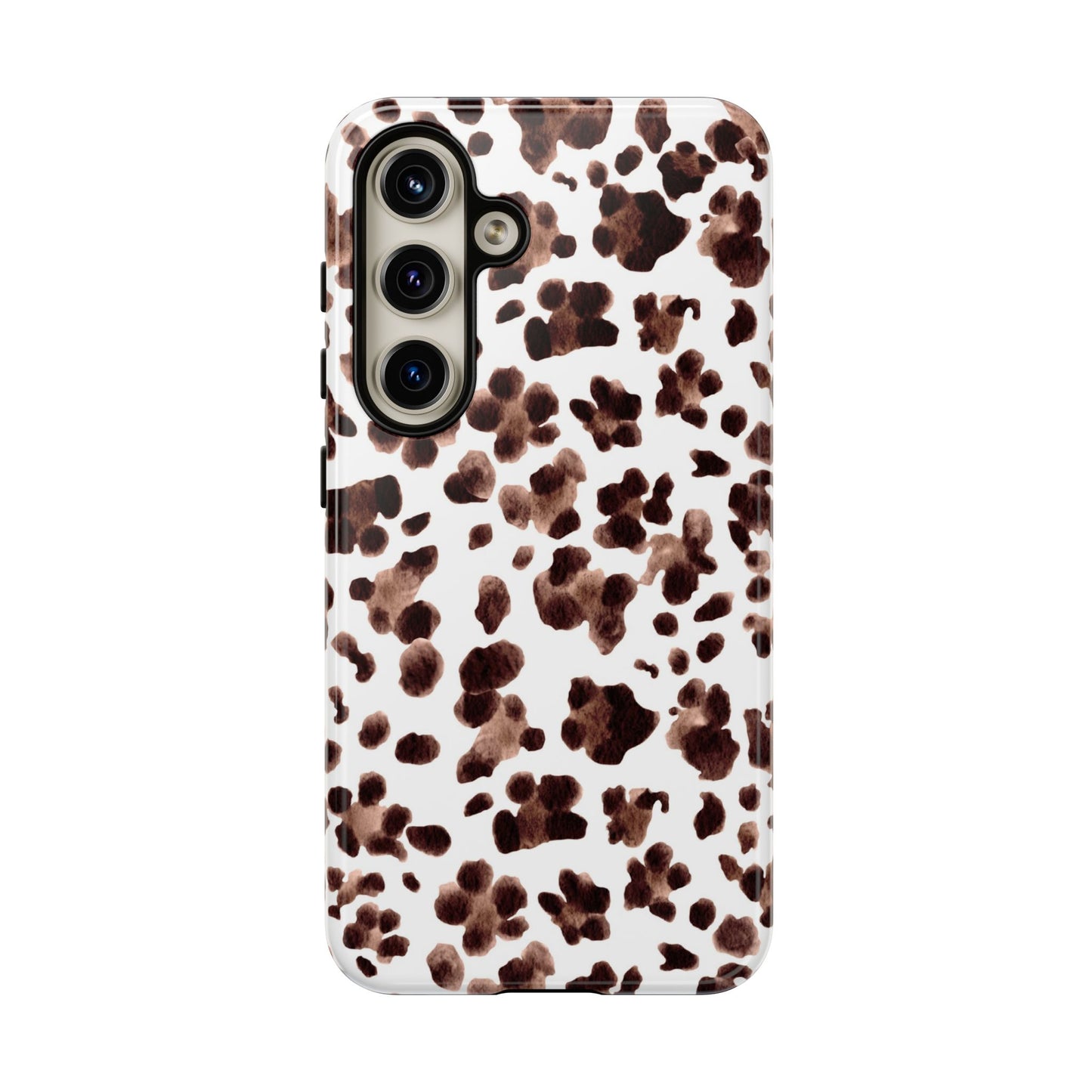 Brown Cowhide Print Phone Case — Tough Protective iPhone Cover