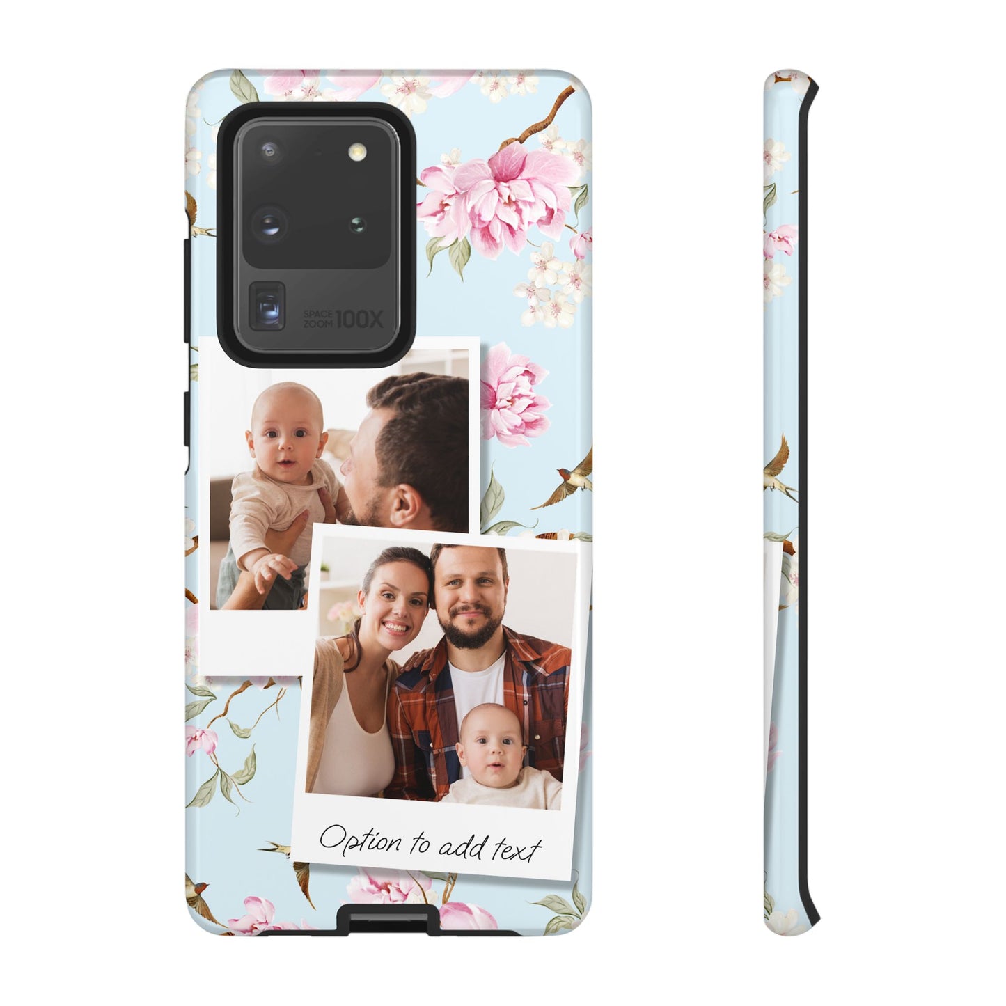 Two image Personalised Floral Photo Collage Tough Case — Personalised Family Phone Case