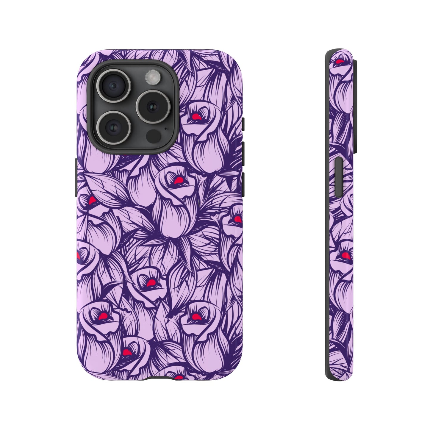Botanical Floral Purple Rose Phone Case