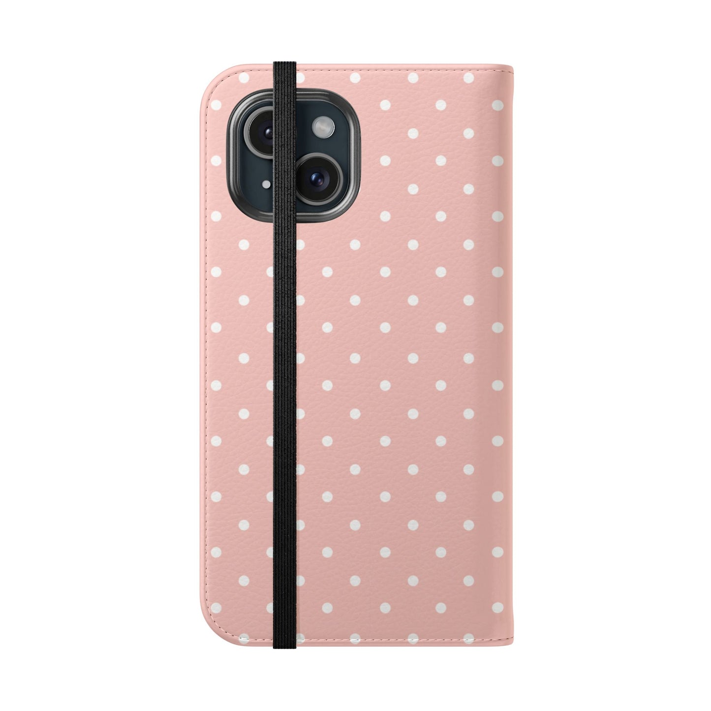 Polka Dot Flip Phone Case — Pastel Pink Polka Dot Wallet Cover