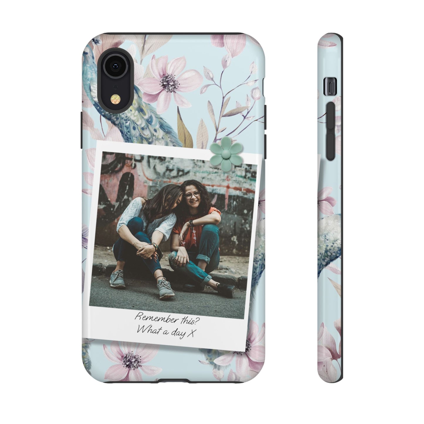 Single Image Personalised Floral Photo Tough Case for Apple iPhone, Samsung Galaxy and Google Pixel.