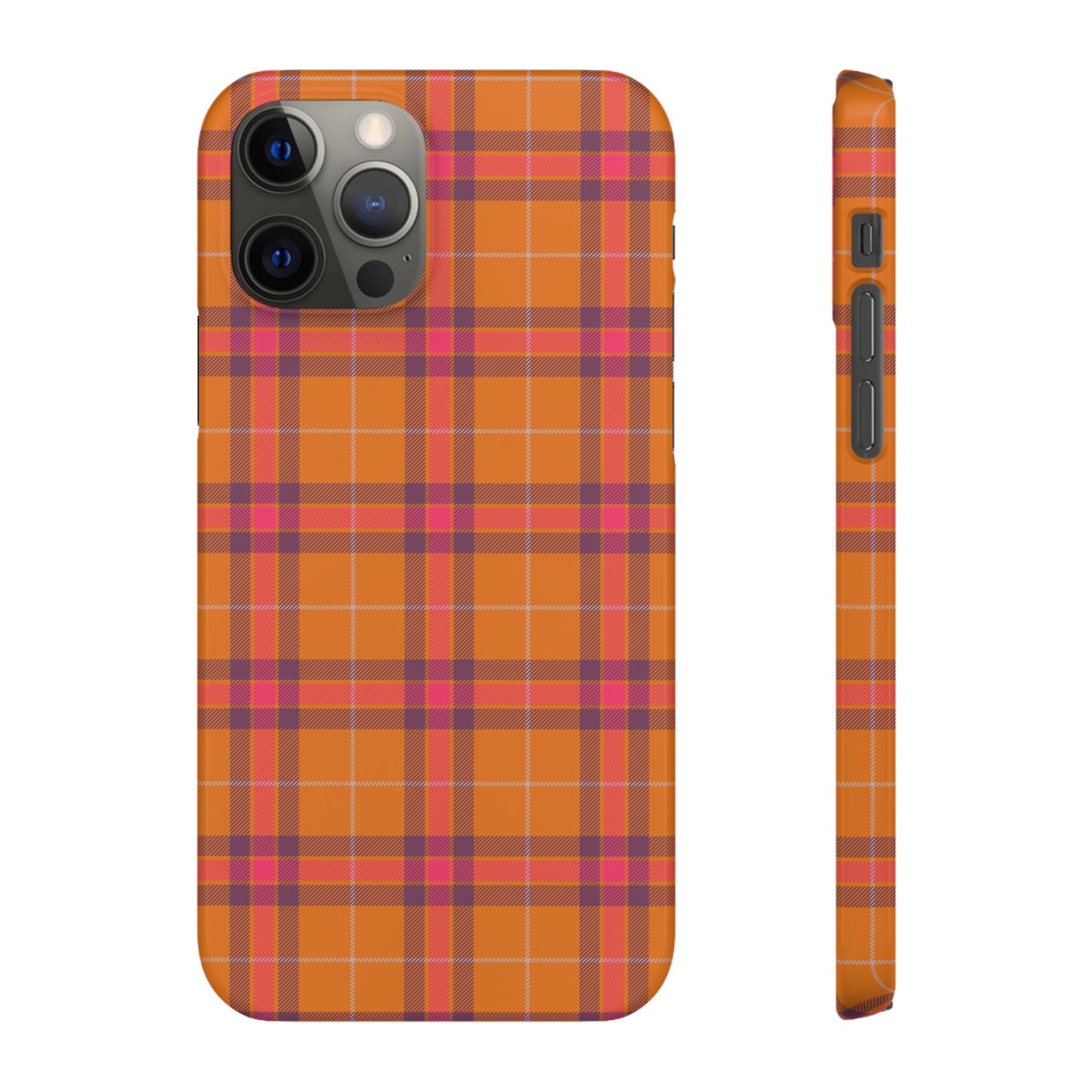 Orange Plaid Snap Phone Case — Autumn Plaid Phone Case
