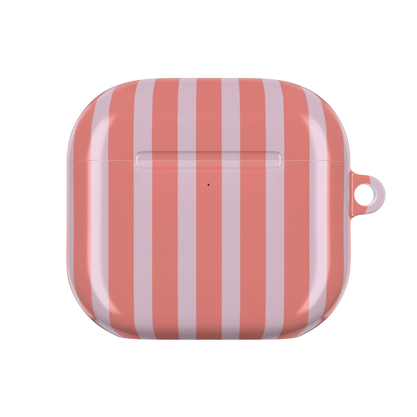 Striped Coral AirPod Case — Pink & Coral Protective Cover