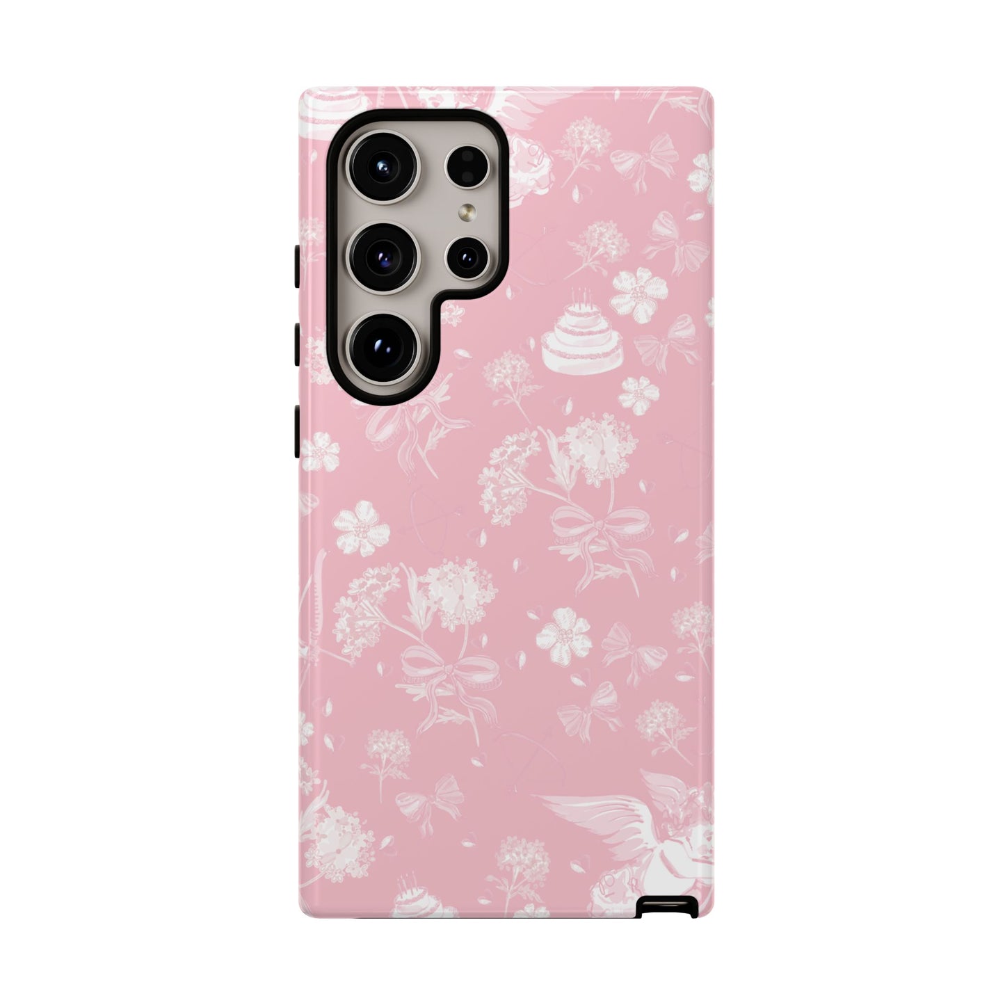 Floral Pink Tough Phone Case – Lightweight Protective Cover
