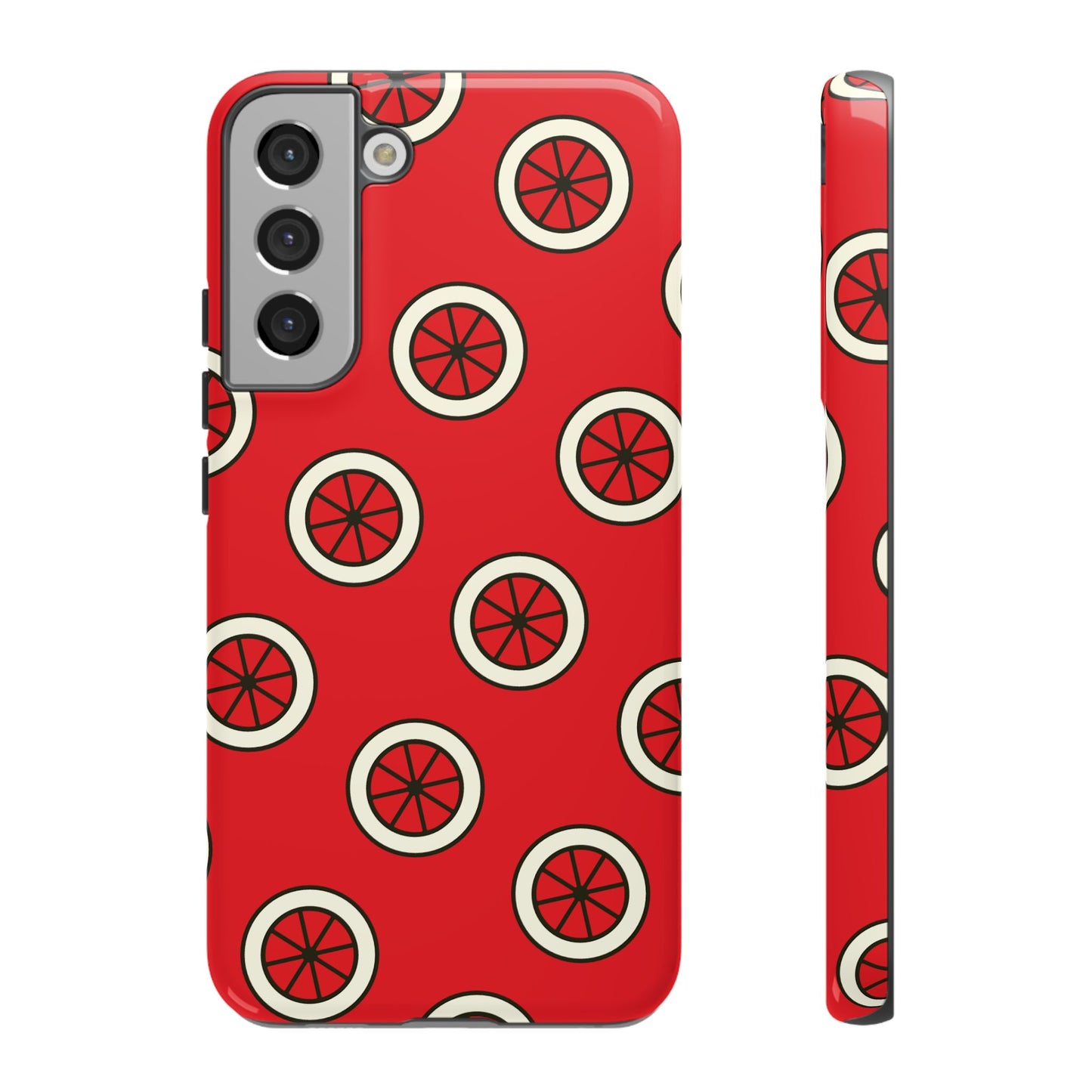 Red Citrus Pattern Phone Case — Protective Tough Phone Cover