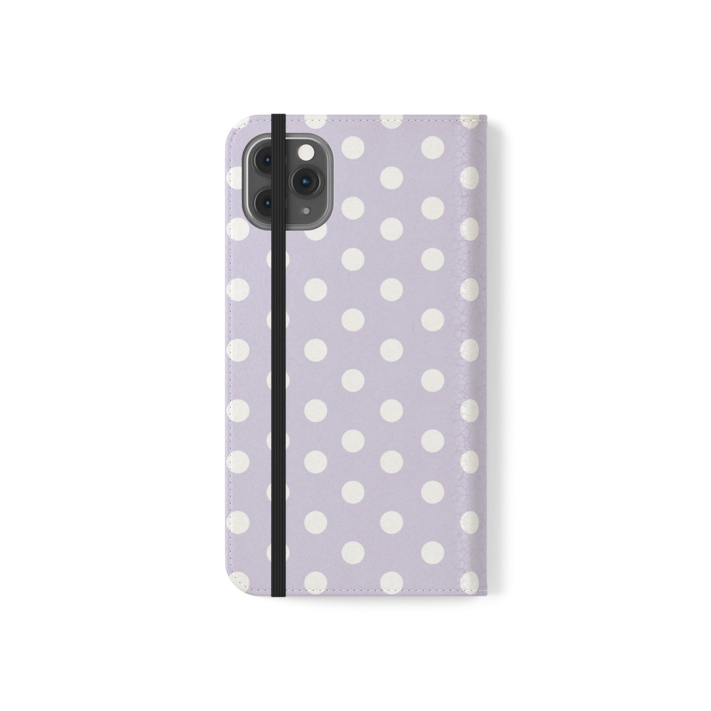 Polka Dot Flip Phone Case — Violet Polka Dot Wallet Cover