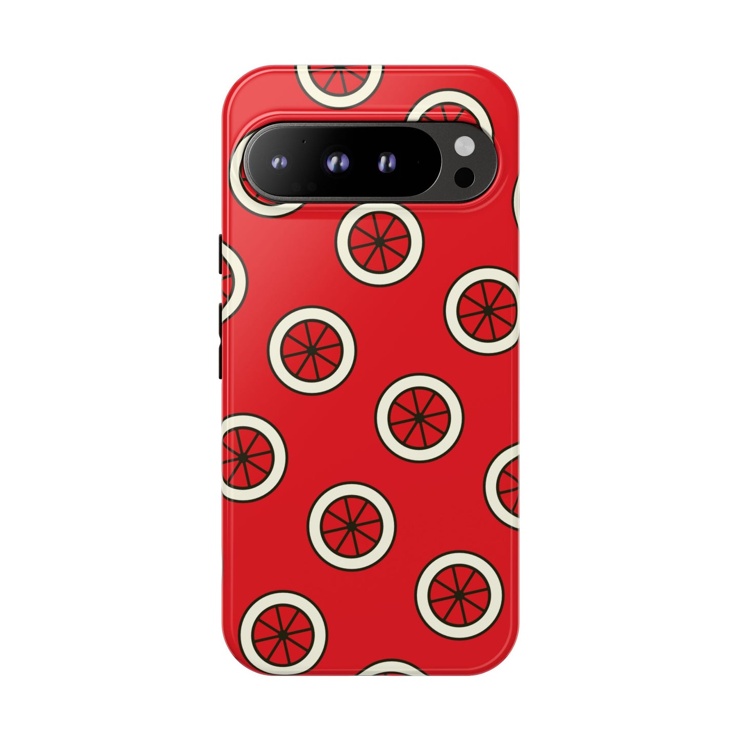 Red Citrus Pattern Phone Case — Protective Tough Phone Cover