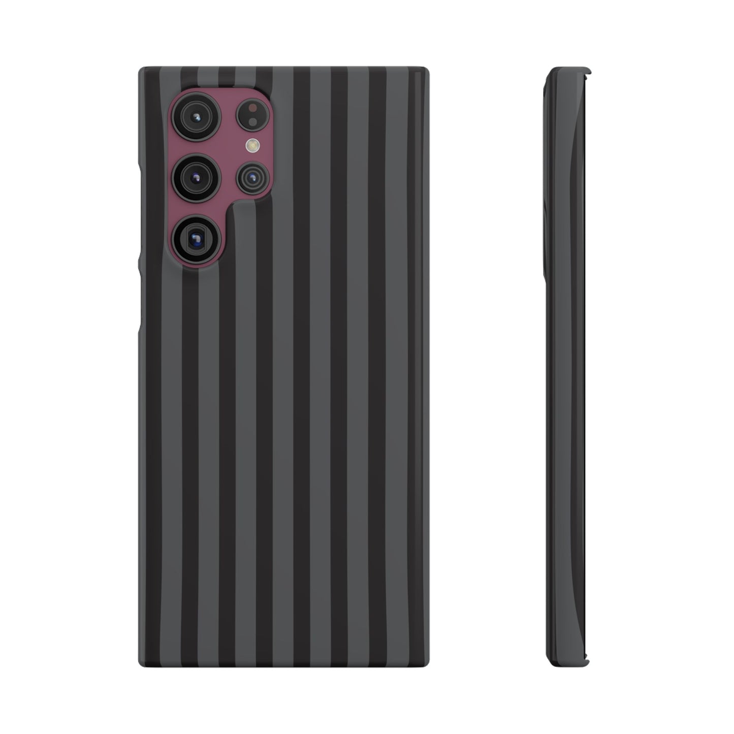 Black Vertical Stripe Snap Phone Case – Slim Protective Cover