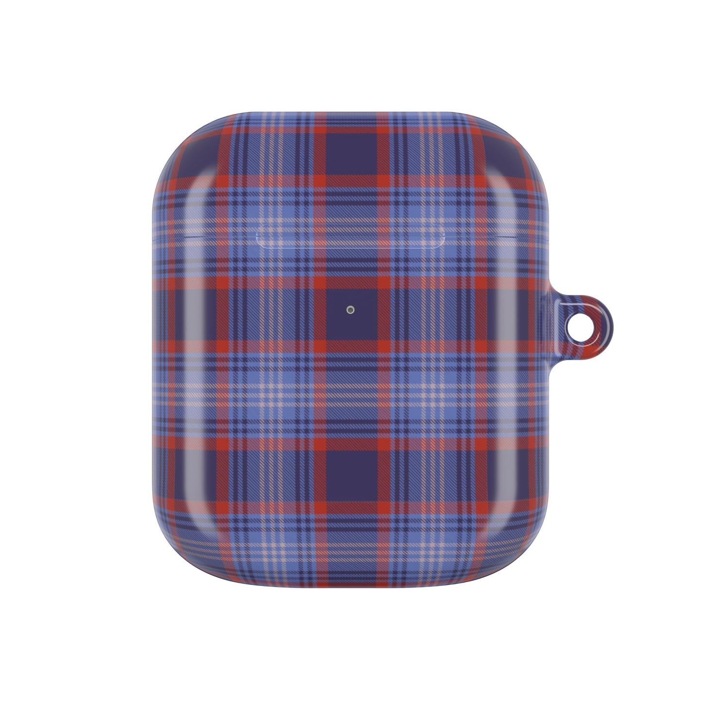 Red and Blue Tartan AirPod Case — Classic Red Blue Plaid Protective Cover