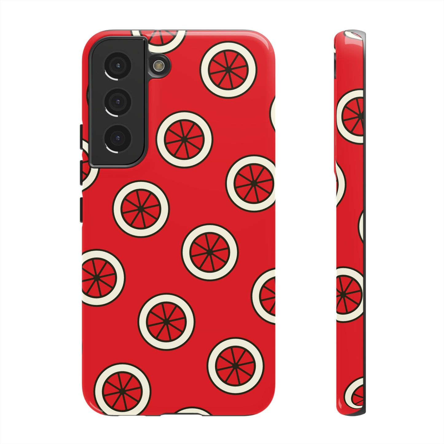 Red Citrus Pattern Phone Case — Protective Tough Phone Cover