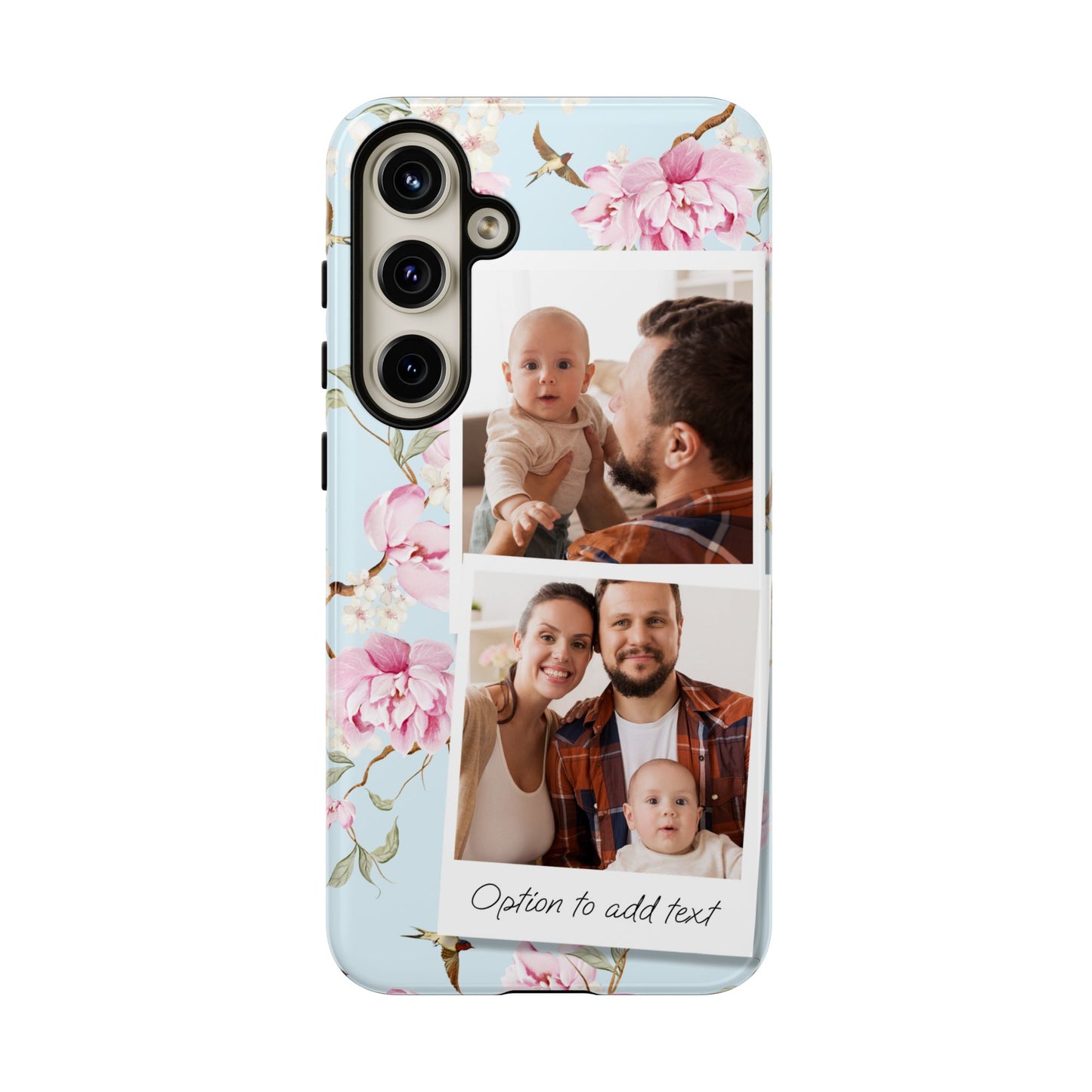 Two image Personalised Floral Photo Collage Tough Case — Personalised Family Phone Case