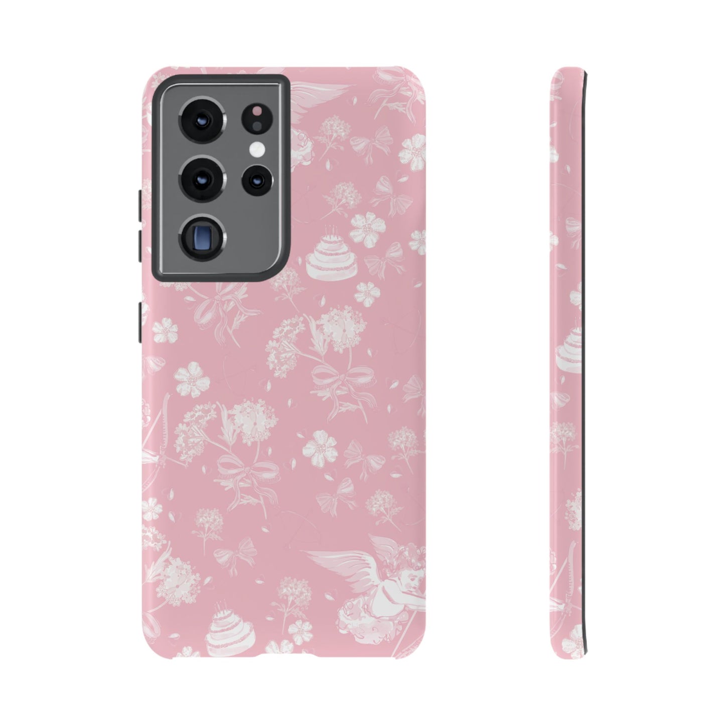 Floral Pink Tough Phone Case – Lightweight Protective Cover