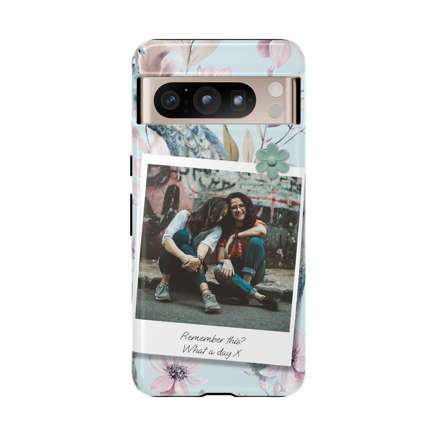 Single Image Personalised Floral Photo Tough Case for Apple iPhone, Samsung Galaxy and Google Pixel.