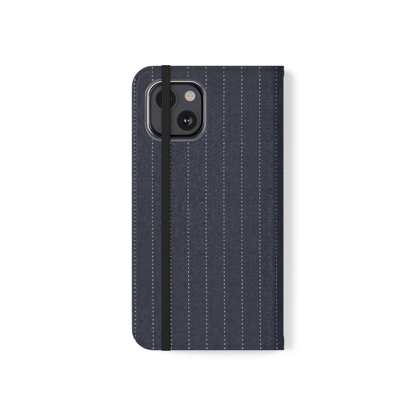 Pinstripe Flip Phone Case — Wallet Folio with Card Slots