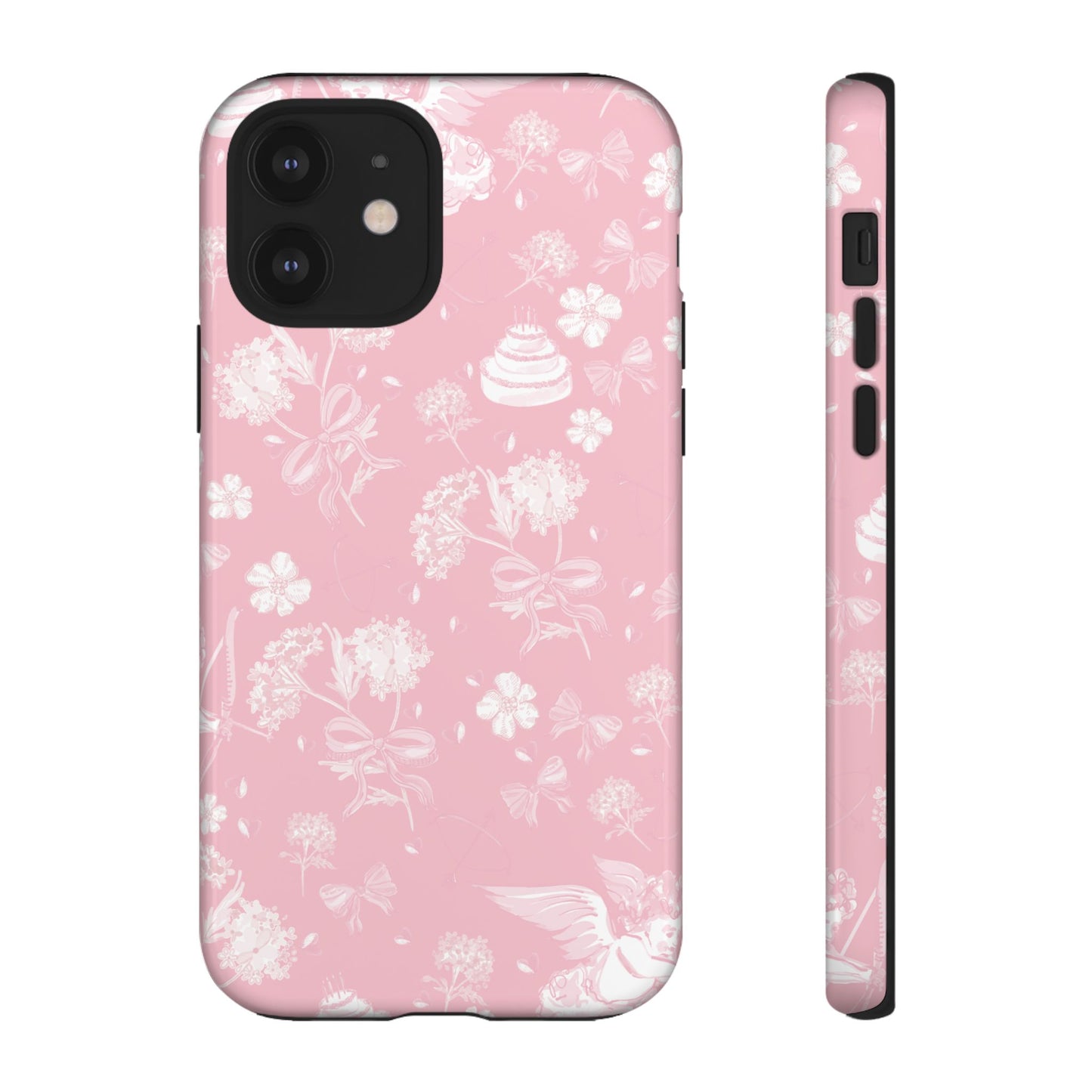 Floral Pink Tough Phone Case – Lightweight Protective Cover