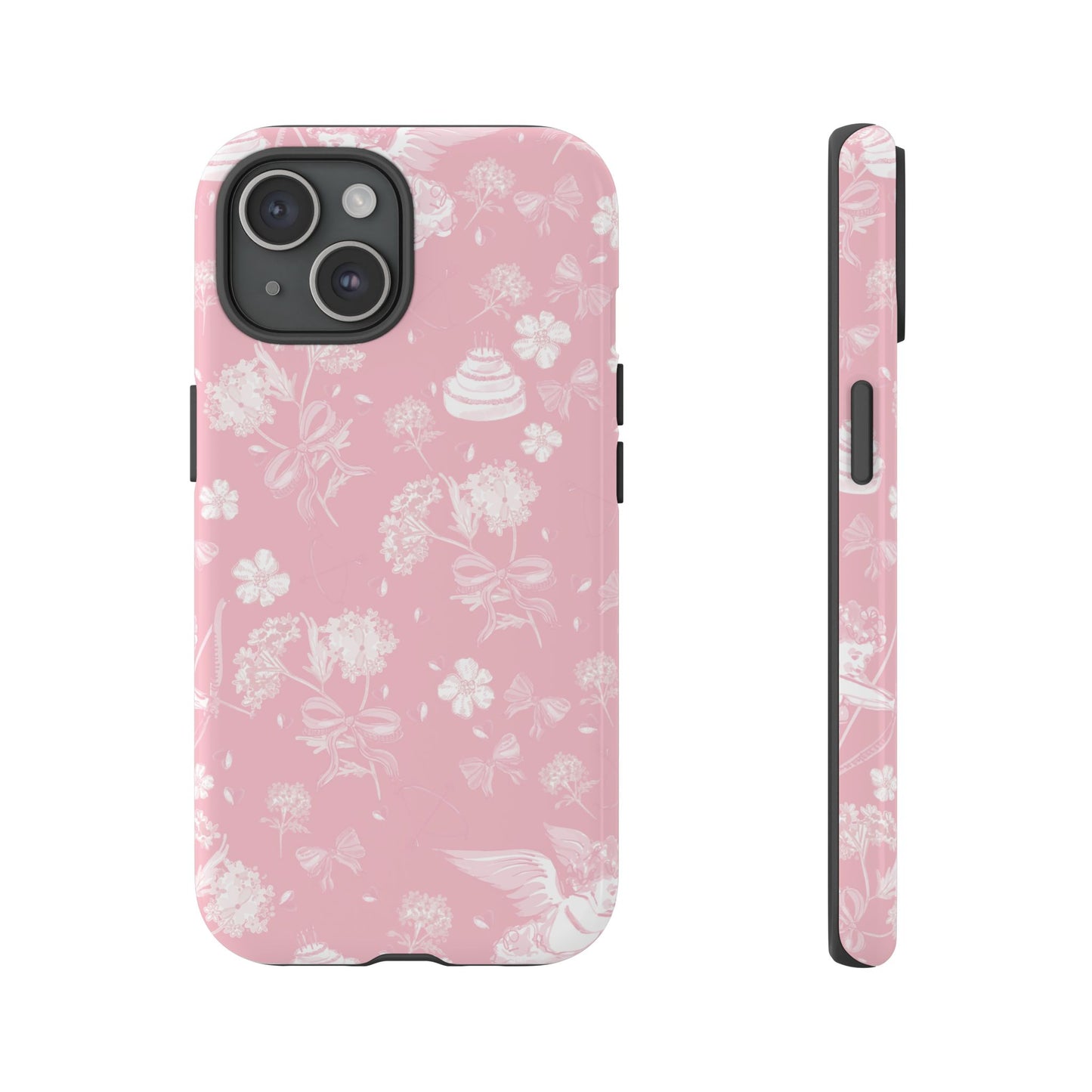Floral Pink Tough Phone Case – Lightweight Protective Cover