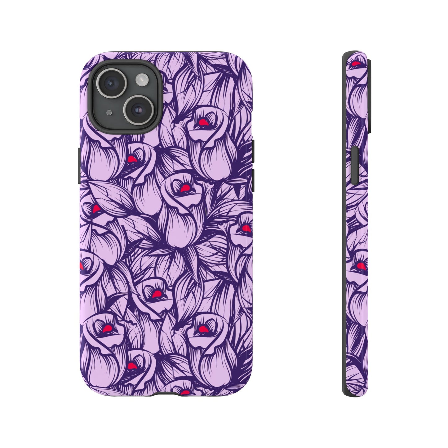 Botanical Floral Purple Rose Phone Case