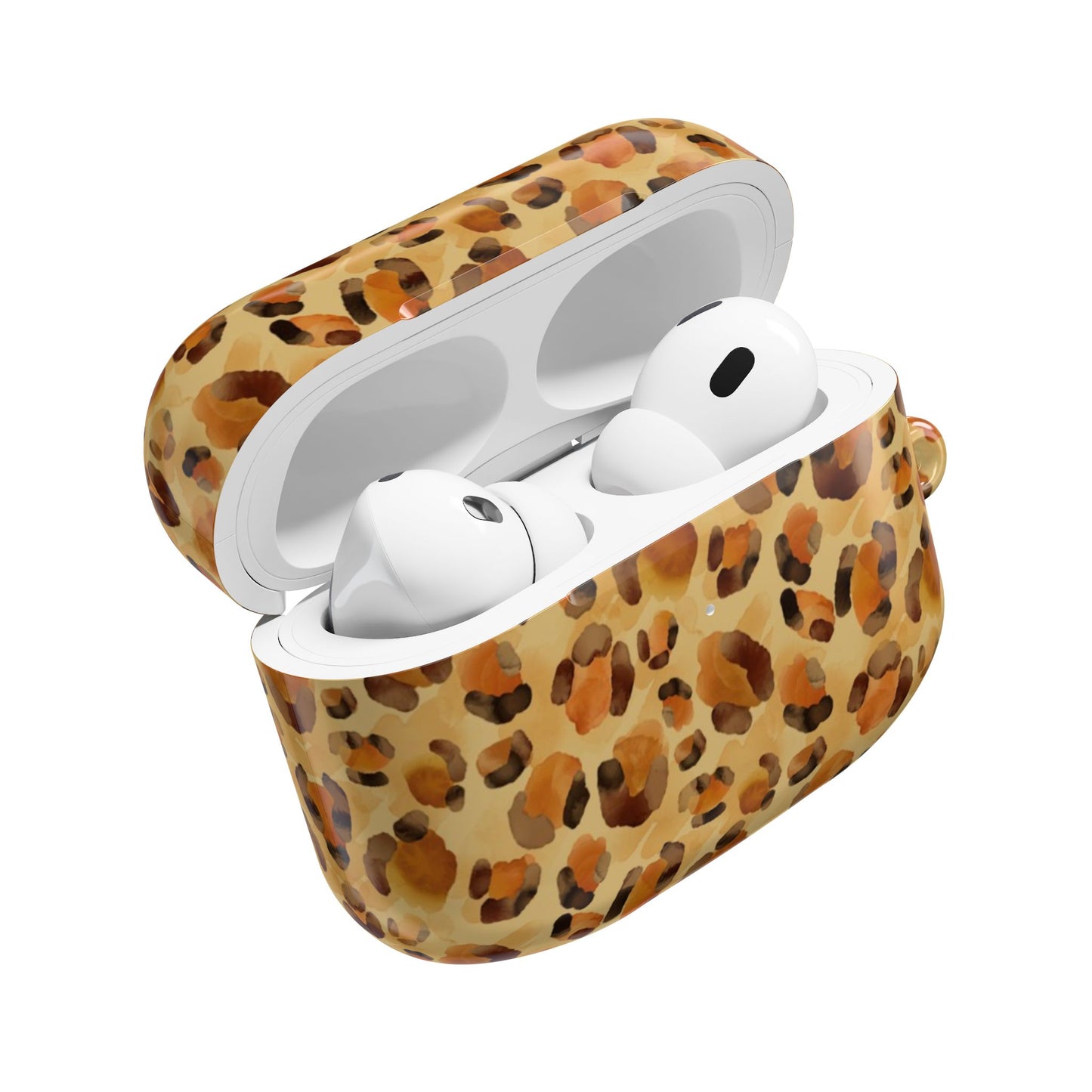 Leopard Print AirPod Case — Glossy Animal Print Protective Cover