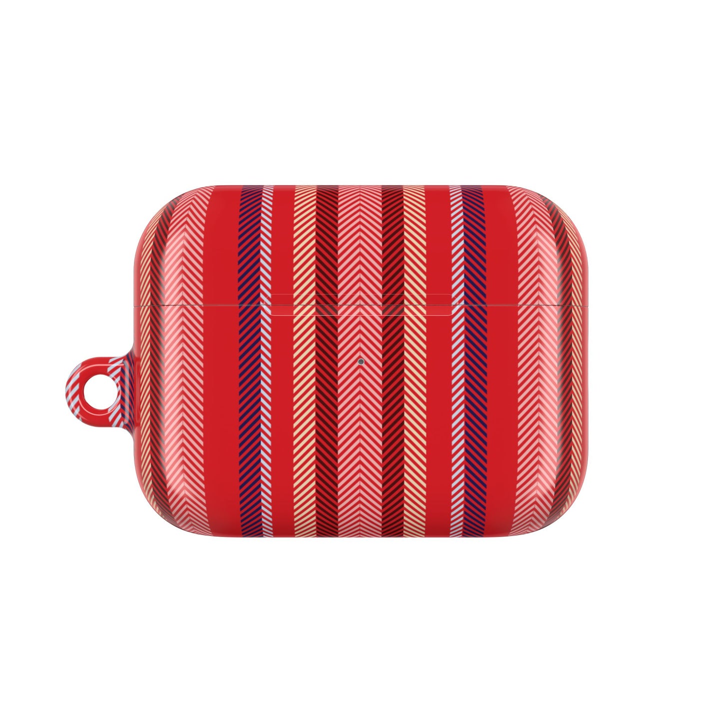 Striped Red AirPod Case - Protective Patterned Charging Case