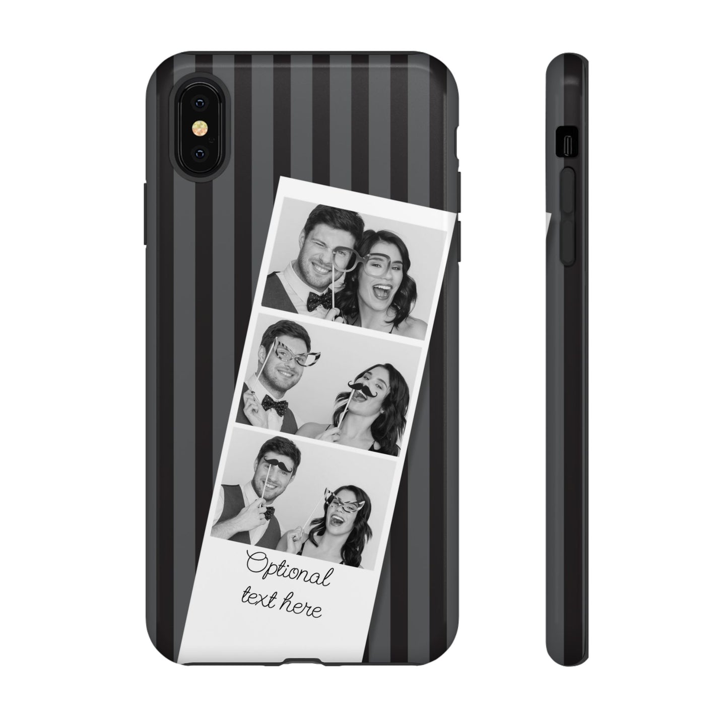 Customisable Three Image Retro Photobooth Design Tough Case for Apple iPhone, Samsung Galaxy and Google Pixel.