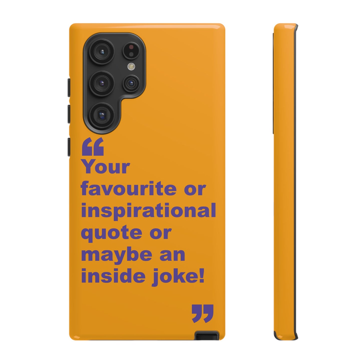 Quote Tough Phone Case — Customisable Inspirational Text Protective Cover for Apple iPhone, Samsung Galaxy and Google Pixel.