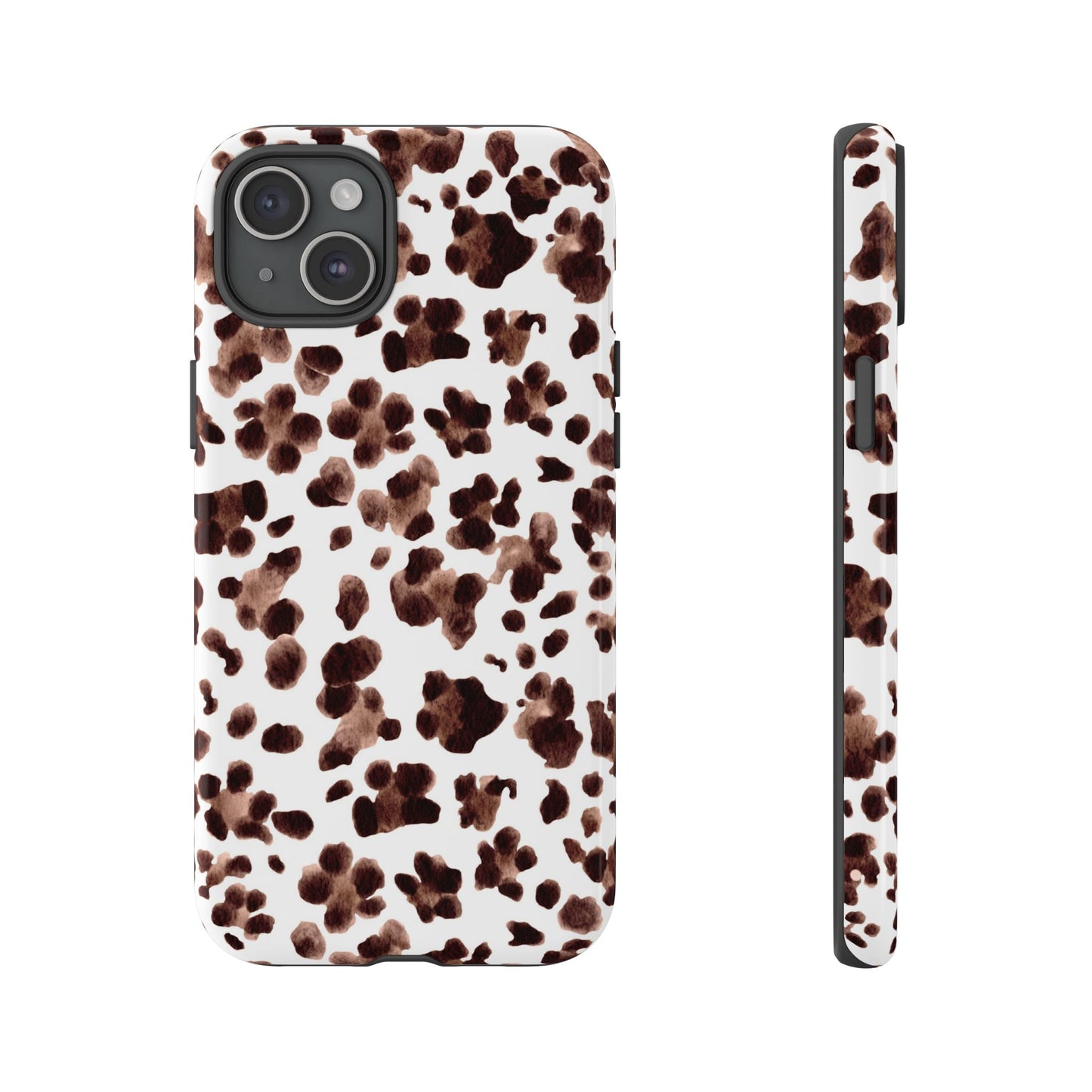 Brown Cowhide Print Phone Case — Tough Protective iPhone Cover