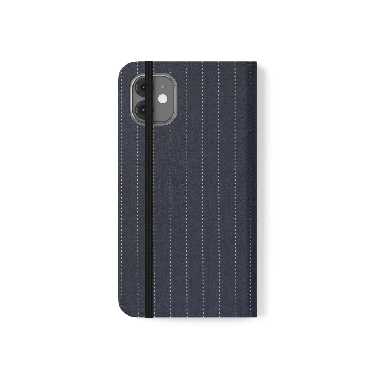 Pinstripe Flip Phone Case — Wallet Folio with Card Slots