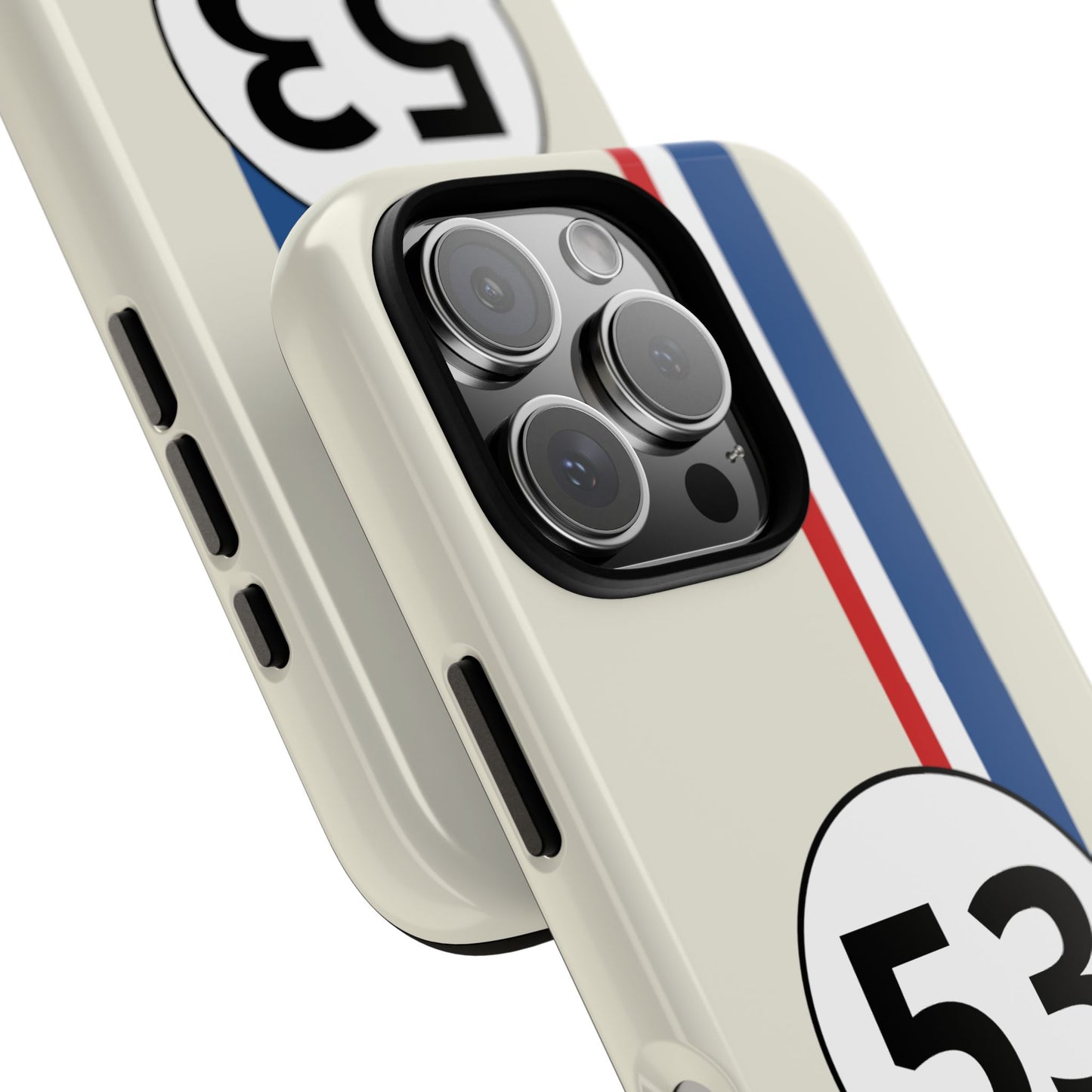 Racing Stripe Personalised Number Tough Phone Case for Apple iPhone, Samsung Galaxy and Google Pixel.