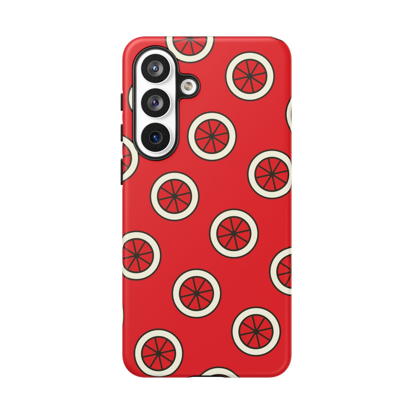 Red Citrus Pattern Phone Case — Protective Tough Phone Cover