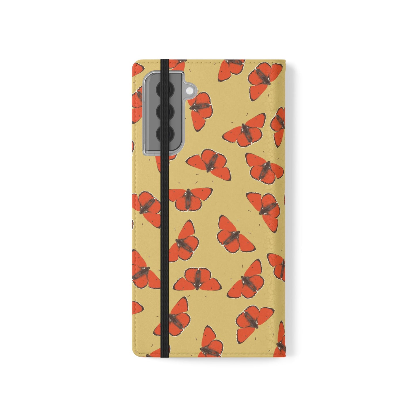 Red Butterflies Flip Phone Case — Flip Wallet Cover