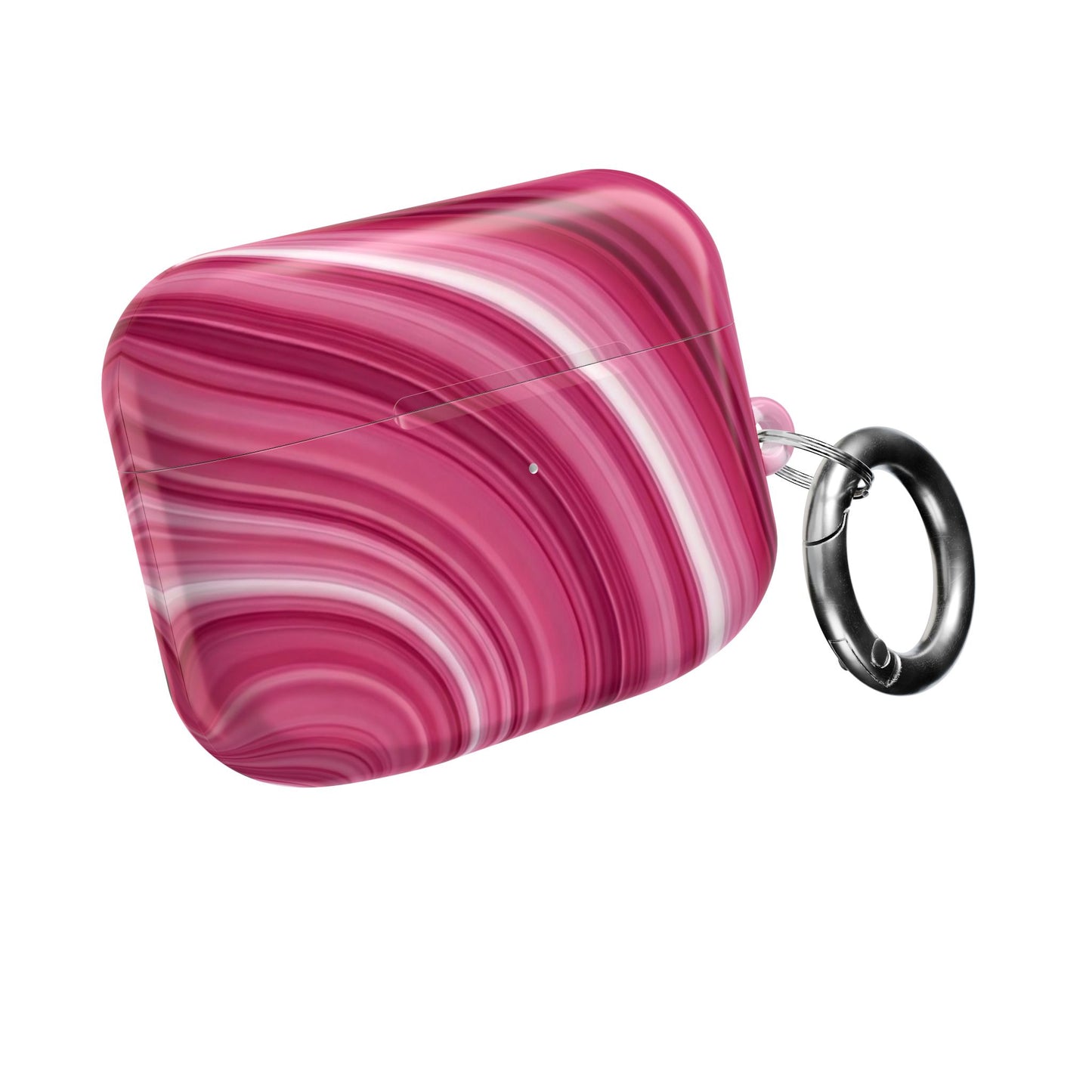 Pink Marble AirPod Case — Swirled Abstract Protective Charging Case