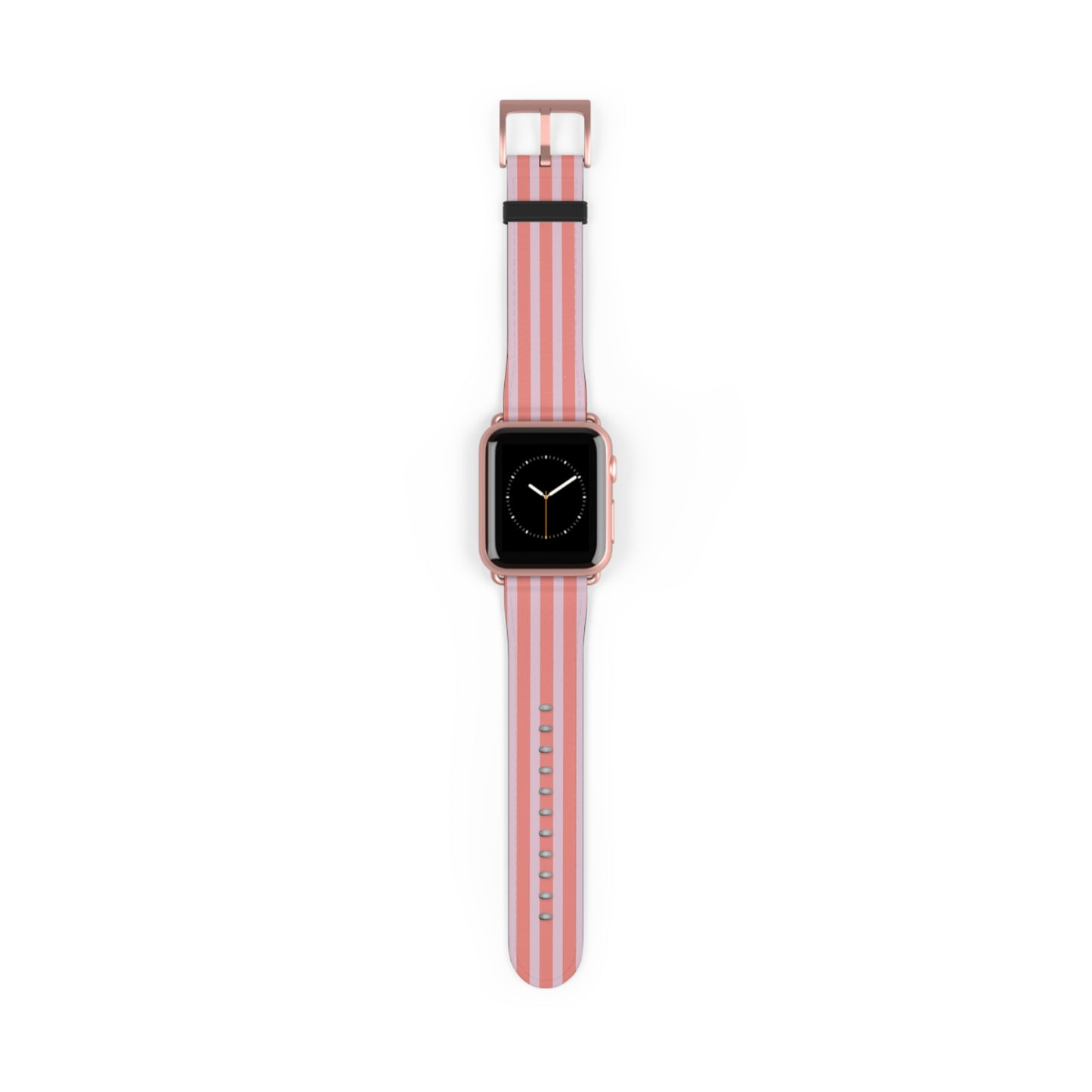 Pink Striped Silicone Watch Band – Slim Fashion Apple Watch Strap