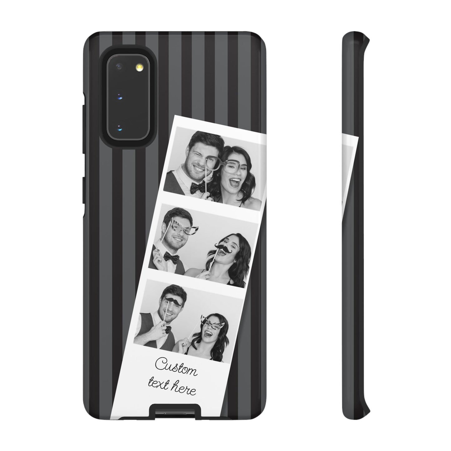 Customisable Three Image Retro Photobooth Design Tough Case for Apple iPhone, Samsung Galaxy and Google Pixel.