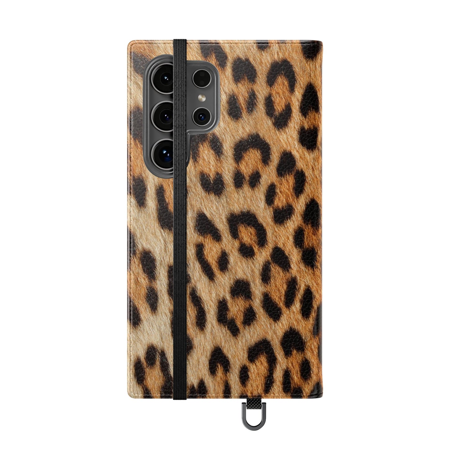 Leopard Fur Flip Phone Case — Leopard Fur Wallet Cover