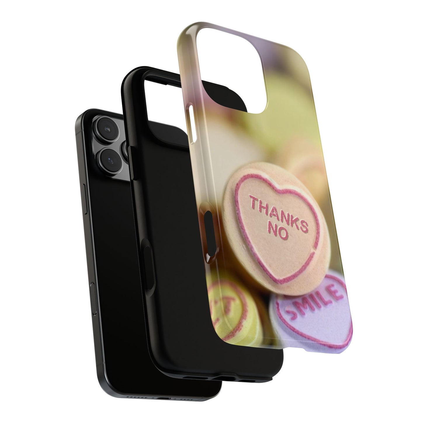 Personalised Love Heart Tough Case for Apple iPhone, Samsung Galaxy and Google Pixel.