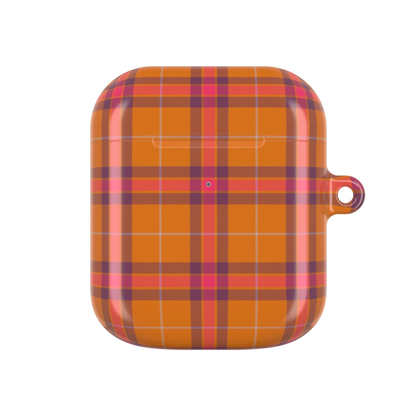 Orange, Red and Purple Tartan AirPod Case — Classic Orange, Red and Purple  Plaid Protective Cover