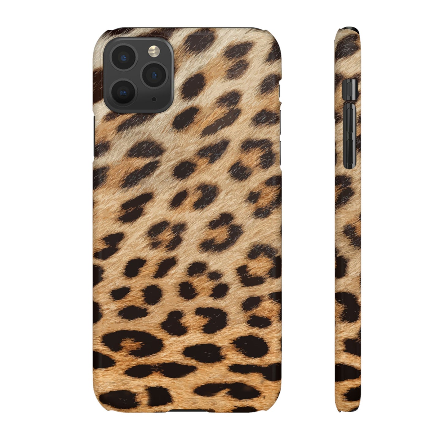 Leopard Print Slim Phone Case for Apple iPhone, Samsung Galaxy and Google Pixel.