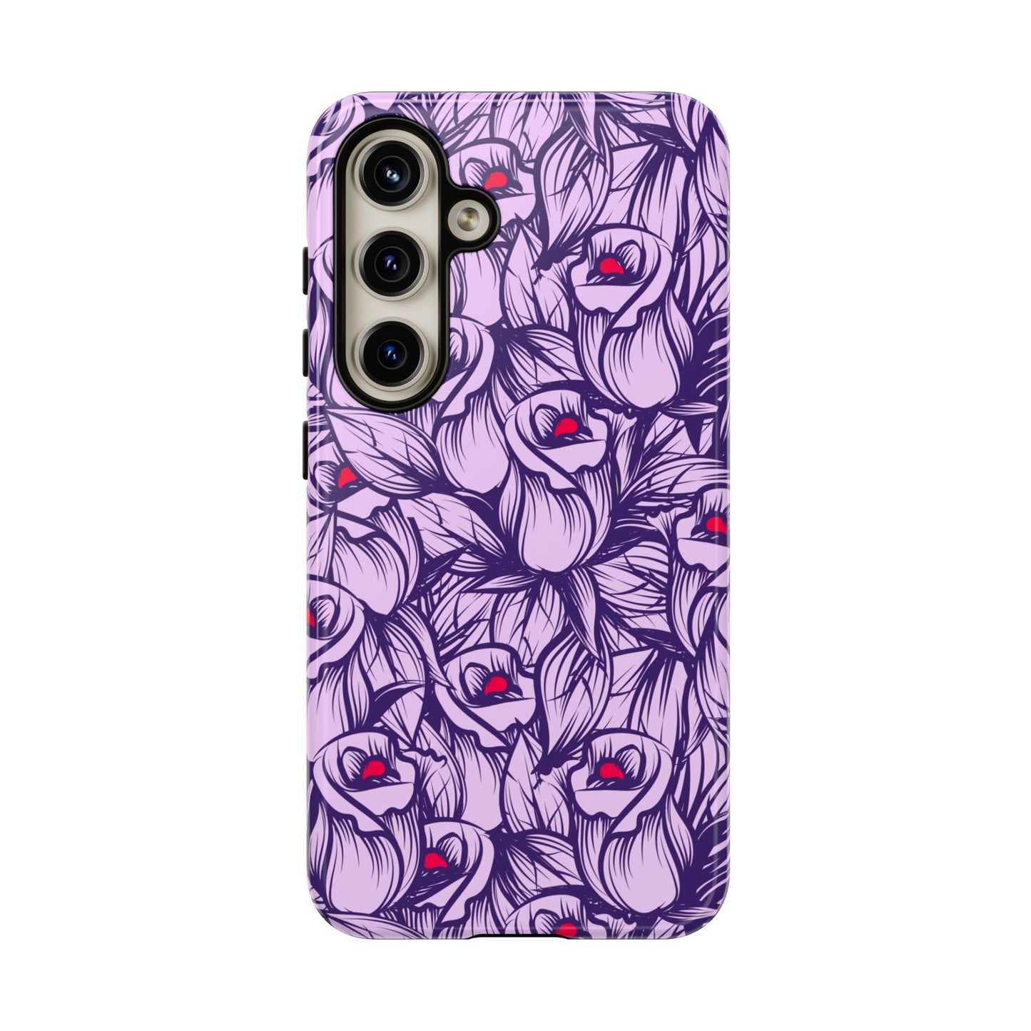 Botanical Floral Purple Rose Phone Case