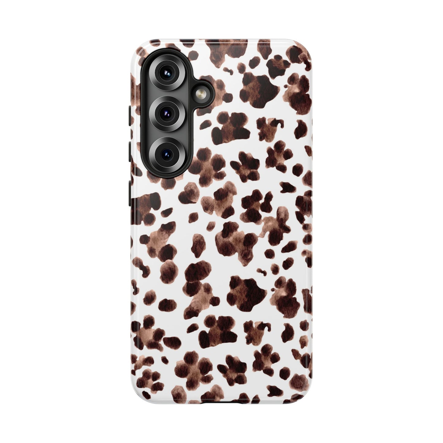 Brown Cowhide Print Phone Case — Tough Protective iPhone Cover