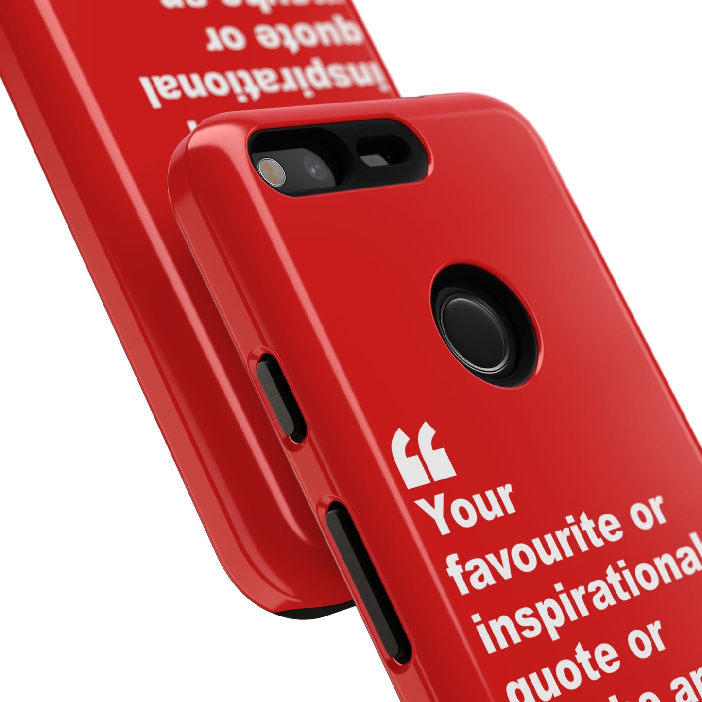 Personalised Inspirational Quote Tough Phone Case — Customizable Text Design