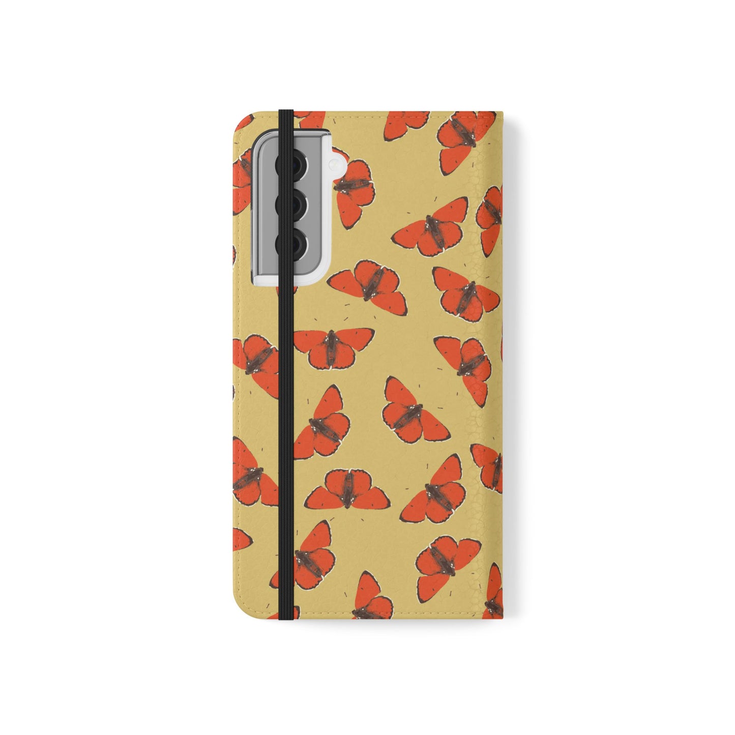 Red Butterflies Flip Phone Case — Flip Wallet Cover