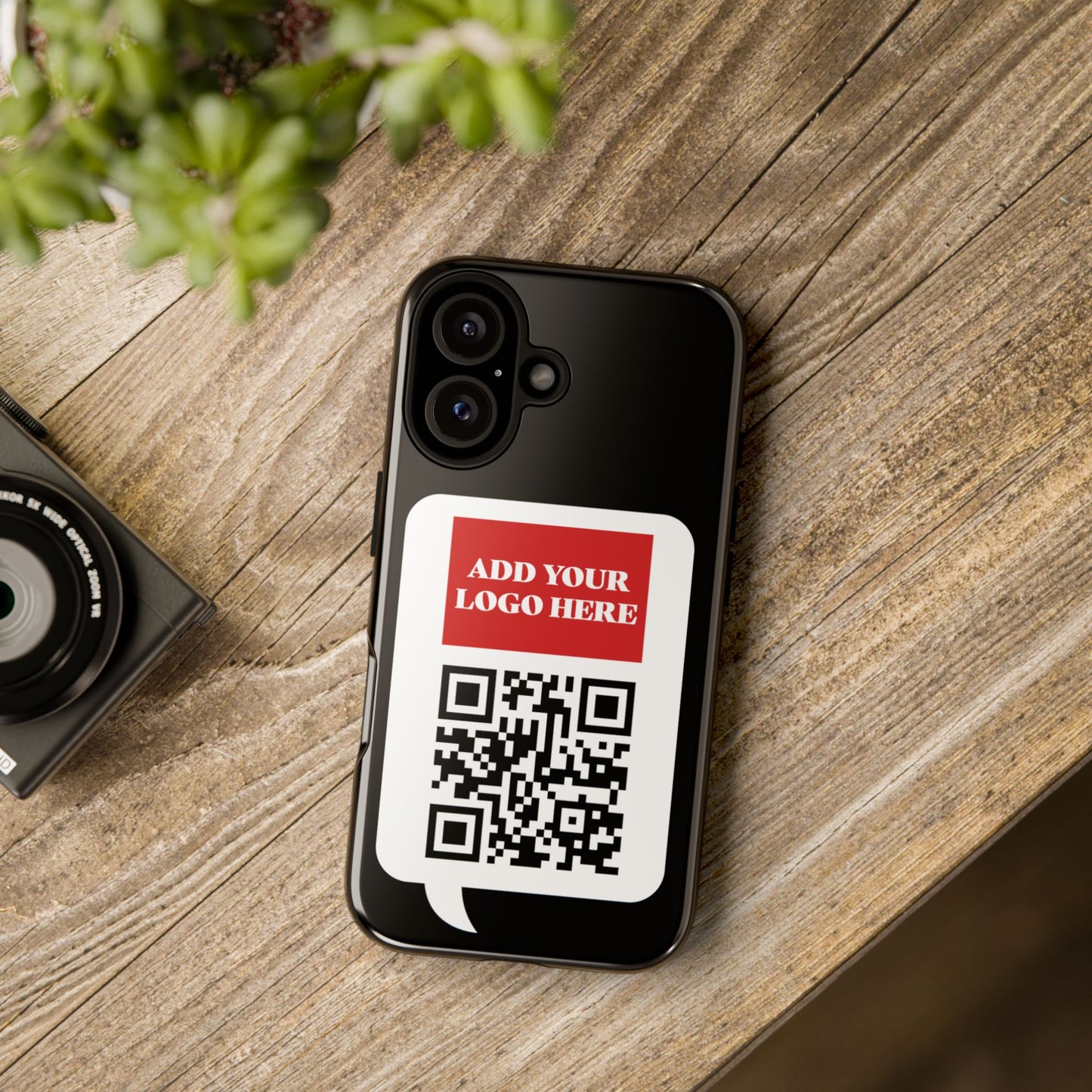 Custom QR Code and Logo Tough Phone Case — Contact Case