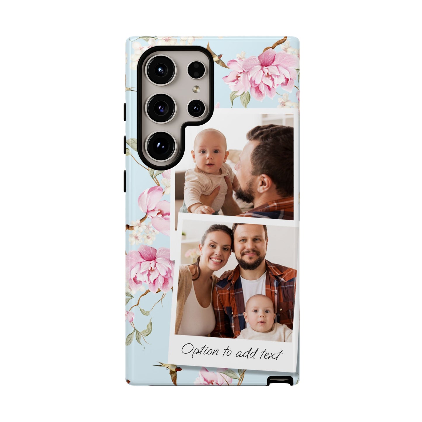 Two image Personalised Floral Photo Collage Tough Case — Personalised Family Phone Case