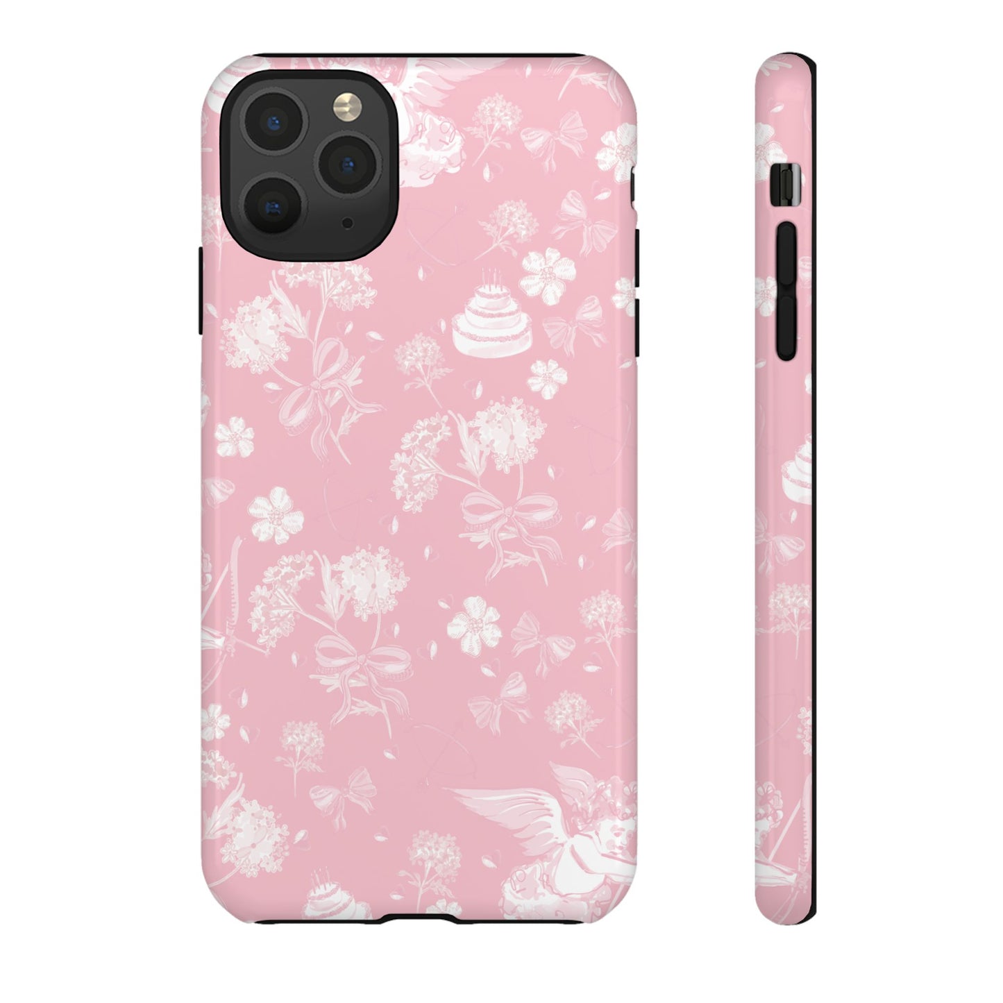Floral Pink Tough Phone Case – Lightweight Protective Cover