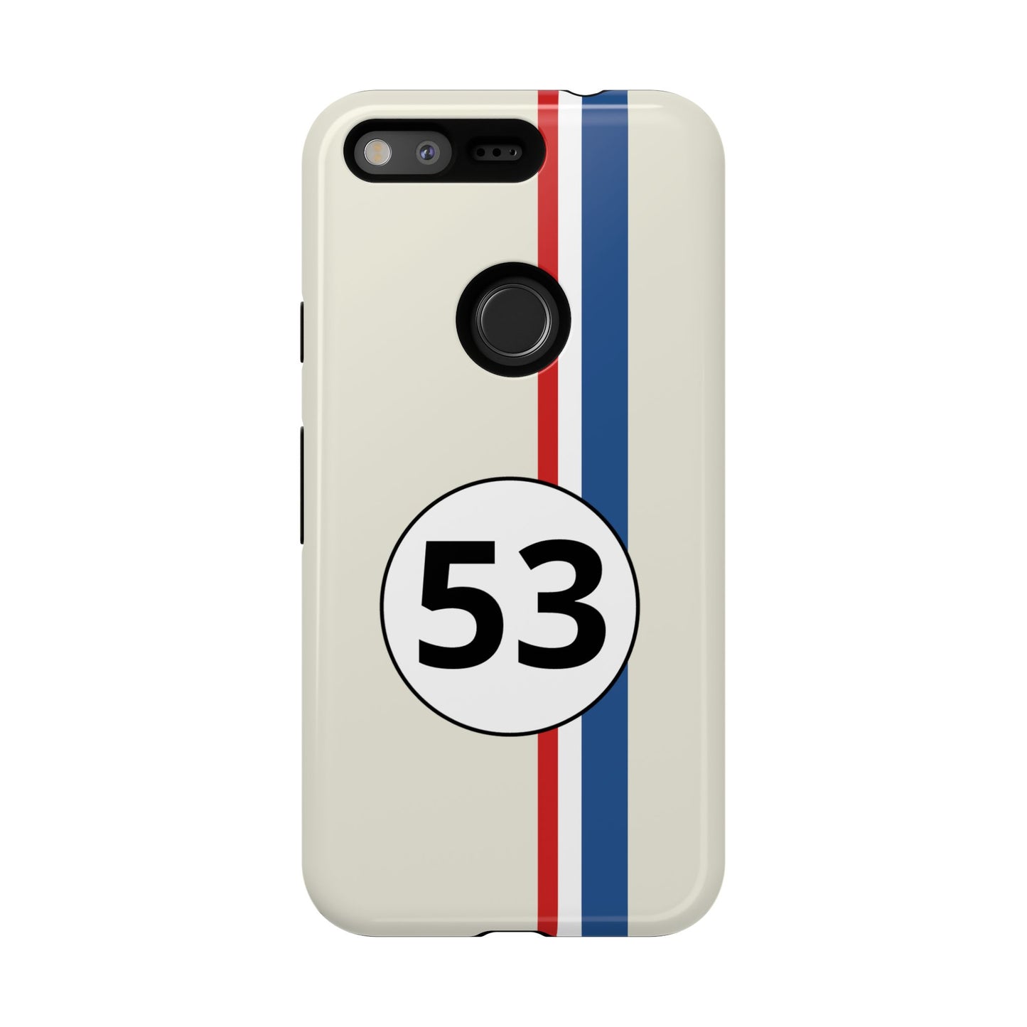 Racing Stripe Personalised Number Tough Phone Case for Apple iPhone, Samsung Galaxy and Google Pixel.
