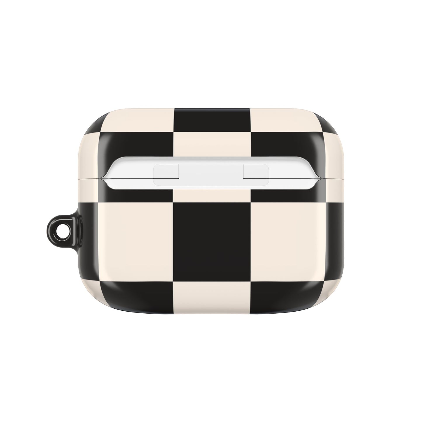 Ivory and Black Chequered AirPod Case — Protective Cover